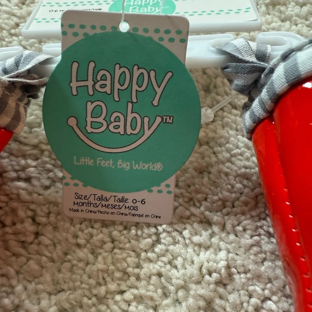 Happy Baby Boots‎ Infant 0-6 months Girls Boys Shiny Red Rain Shoes
